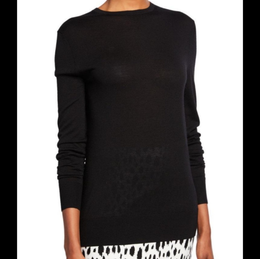 St John Collection Black Jersey Knit Sweater